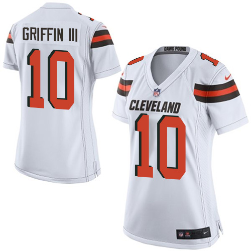 Women's Game Robert Griffin III Nike Jersey White Road - #10 NFL Cleveland Browns